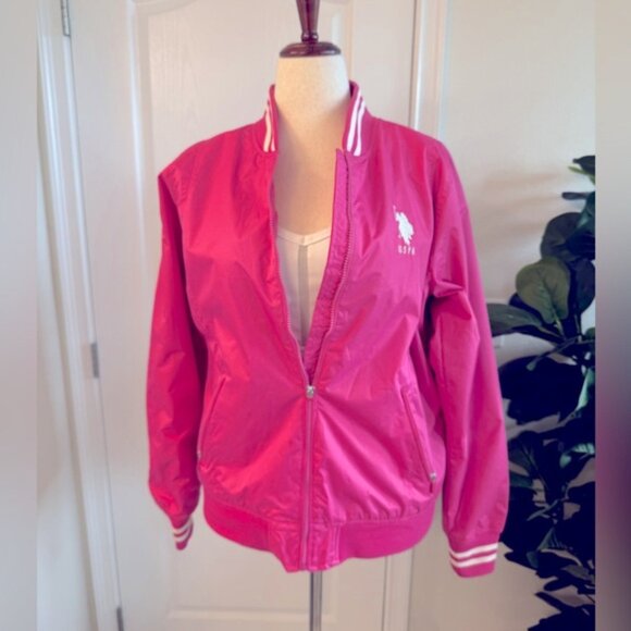 U.S. Polo Assn. Pink Varsity Jacket in Women’s Size XXL - Picture 2 of 16